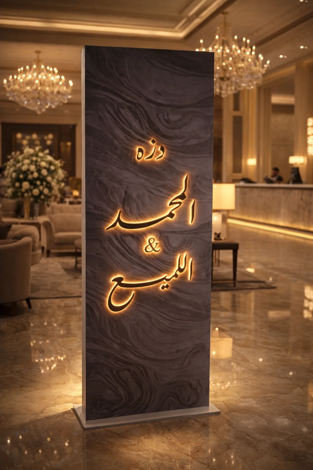 استاند الدزه المميز بي اسماء المعاريس المضيئه